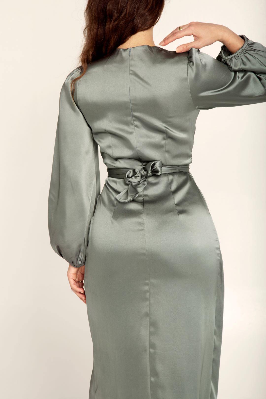 Long Satin Dress - Elegant Ladies Evening Gown