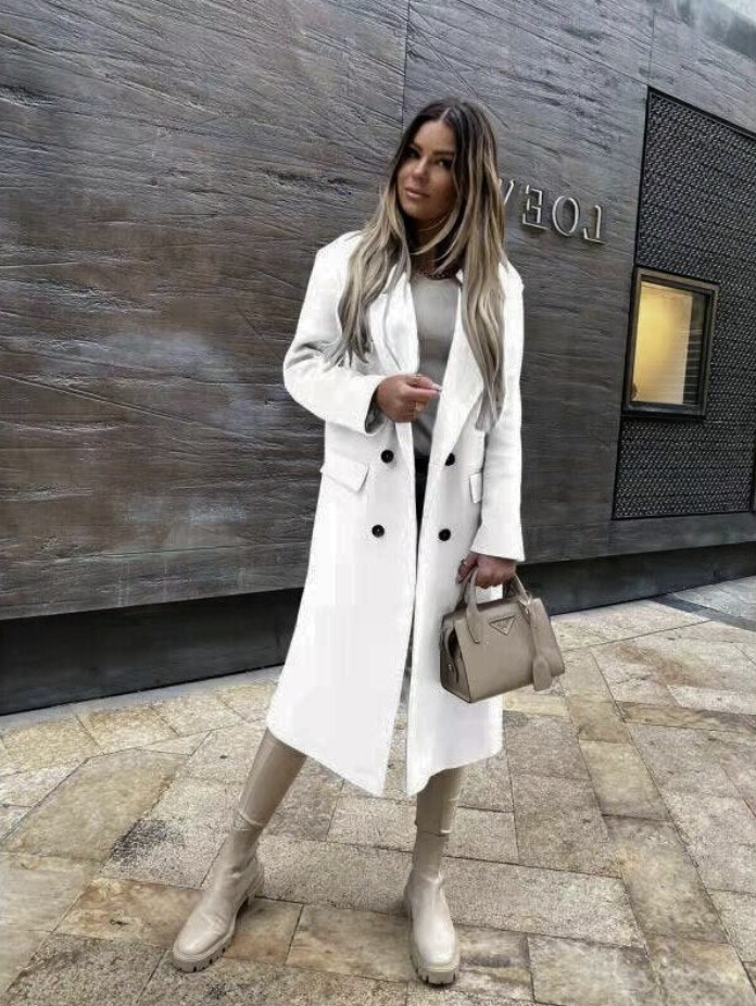 Long Trench Coat - Sophisticated Ladies Outerwear