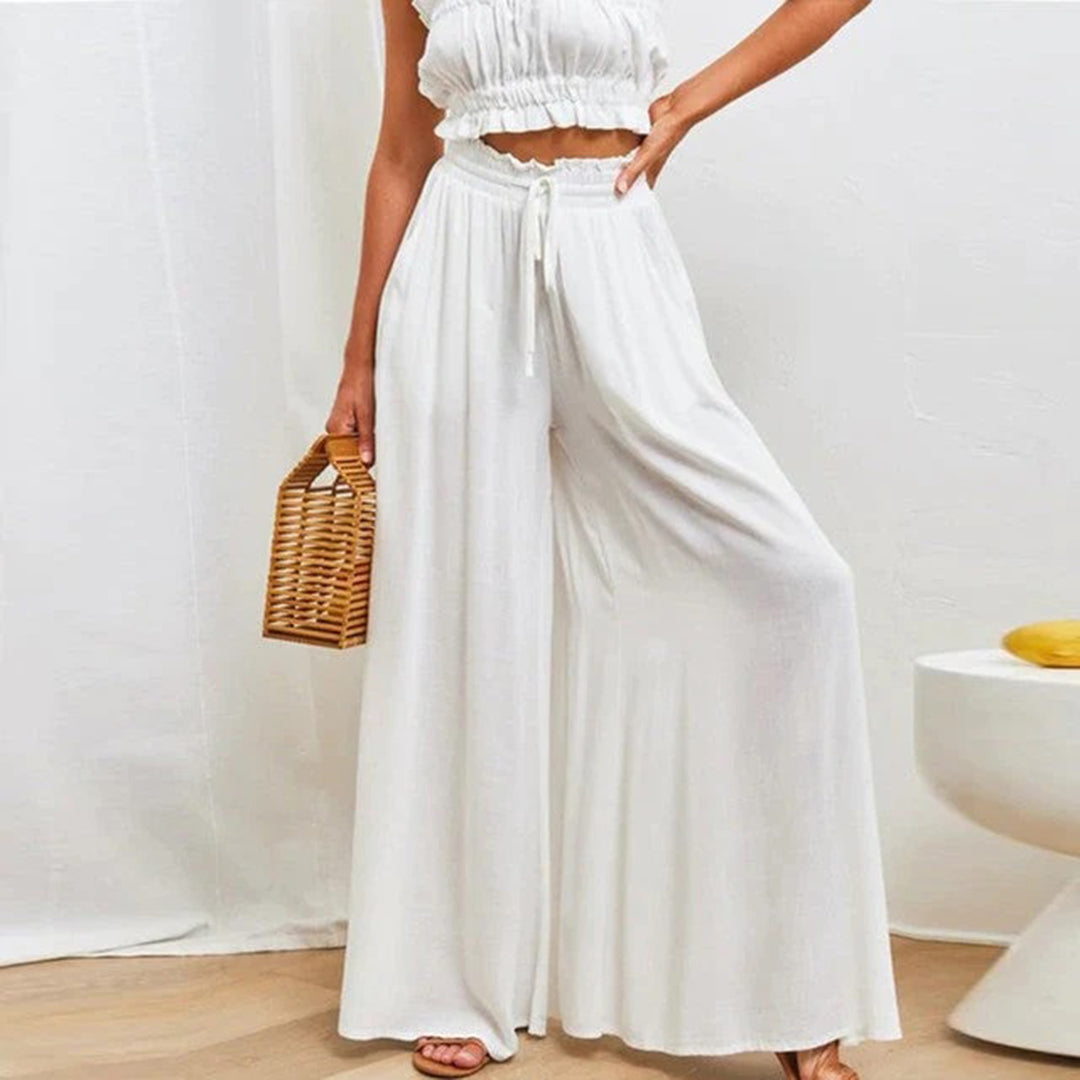 Maxi Skirt - Elegant Loose Ladies Skirt With Pockets