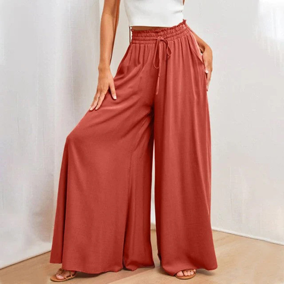 Maxi Skirt - Elegant Loose Ladies Skirt With Pockets