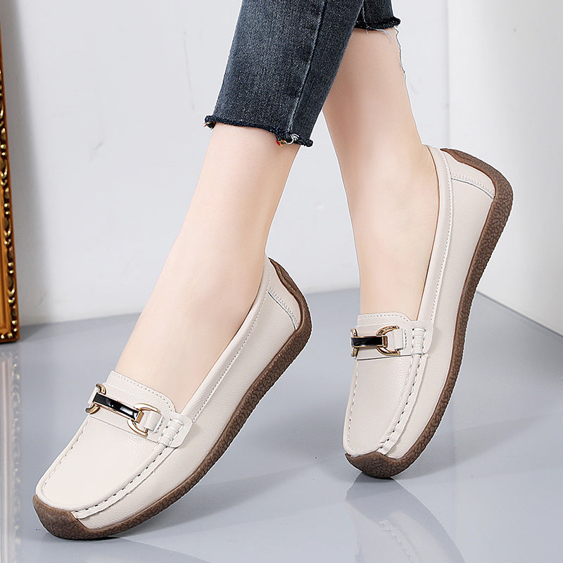 Moccasins - Slip-On Ladies Footwear With Stylish Buckle