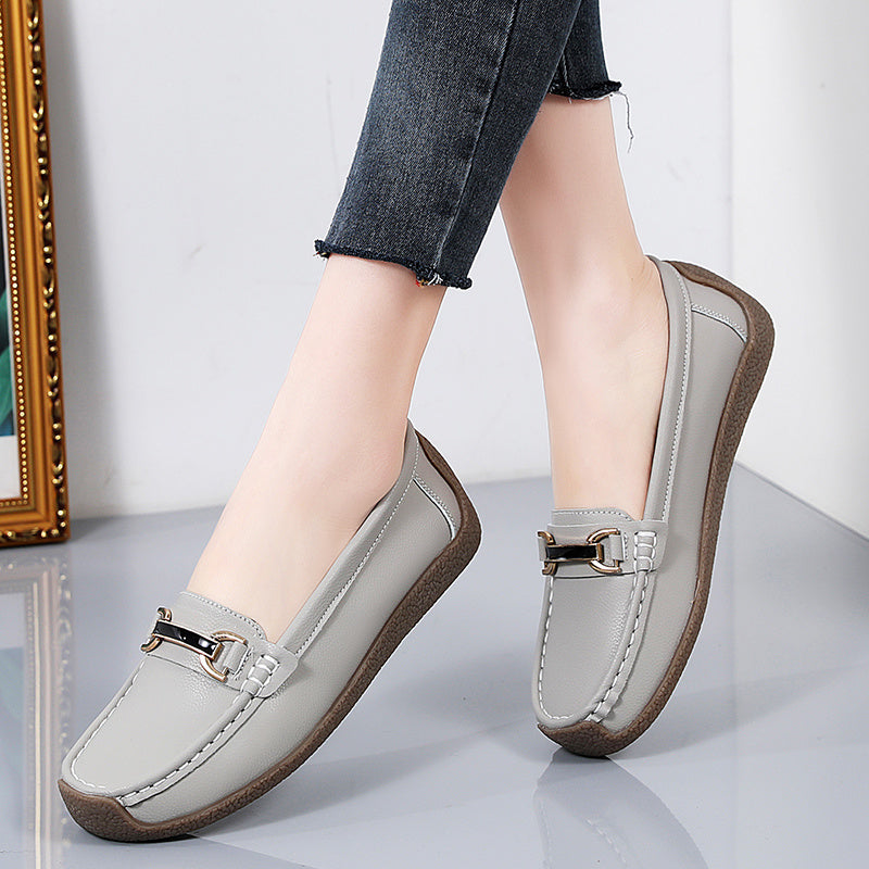 Moccasins - Slip-On Ladies Footwear With Stylish Buckle