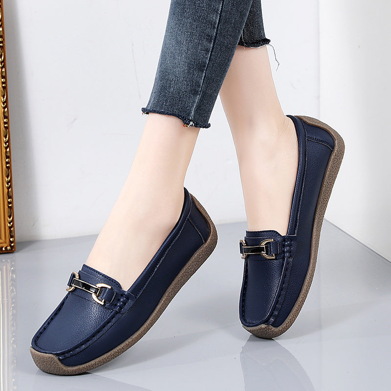 Moccasins - Slip-On Ladies Footwear With Stylish Buckle
