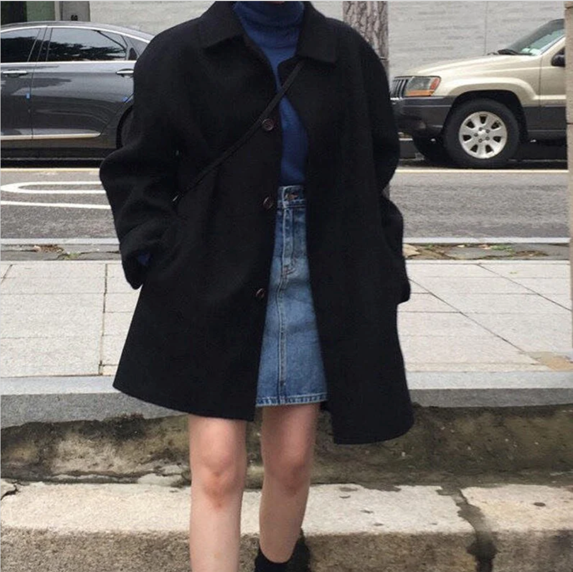 Oversized Wool Blend Coat - Stylish Ladies Outerwear