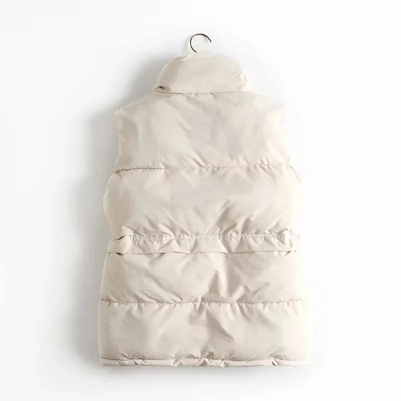 Padded women’s vest - practical sleeveless outerwear for ladies