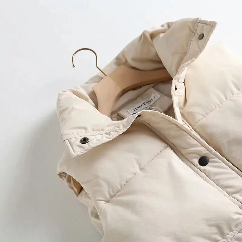 Padded women’s vest - practical sleeveless outerwear for ladies