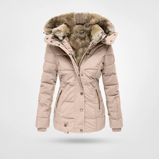 Puffer Coat With Hood - Insulated Ladies Winter Jacket