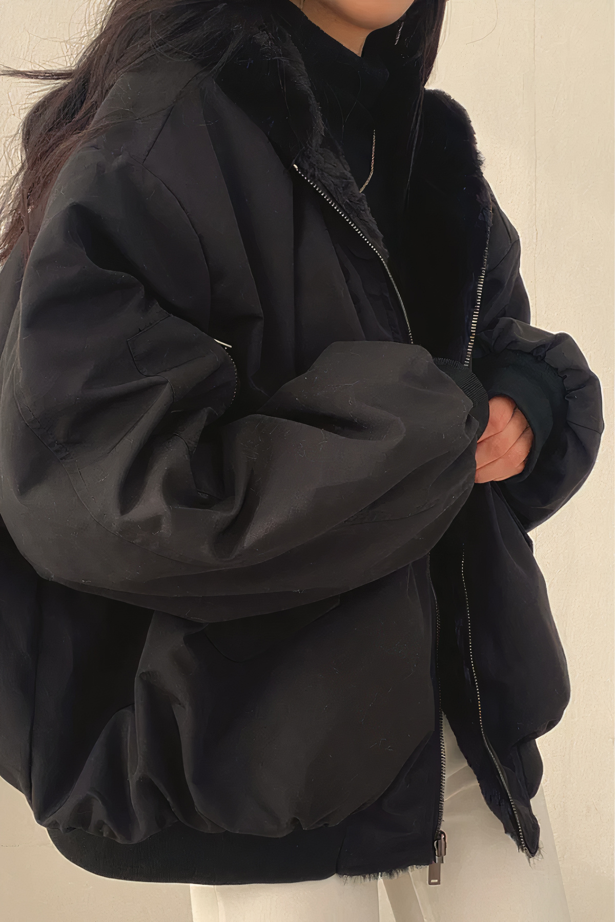 Puffer Jacket - Stylish Winter Coat With Fur-Lined Collar