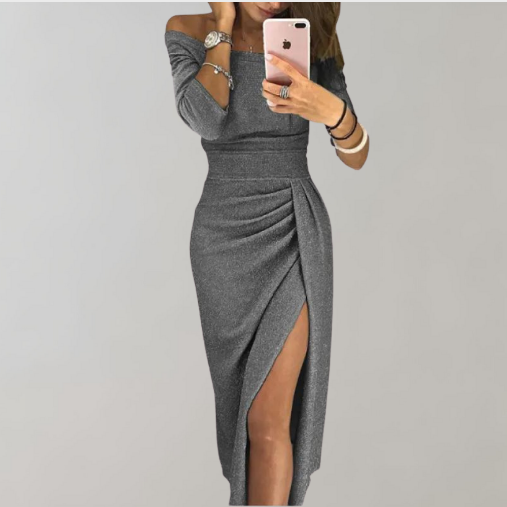 Side Slit Dress - Elegant Ladies Evening Gown