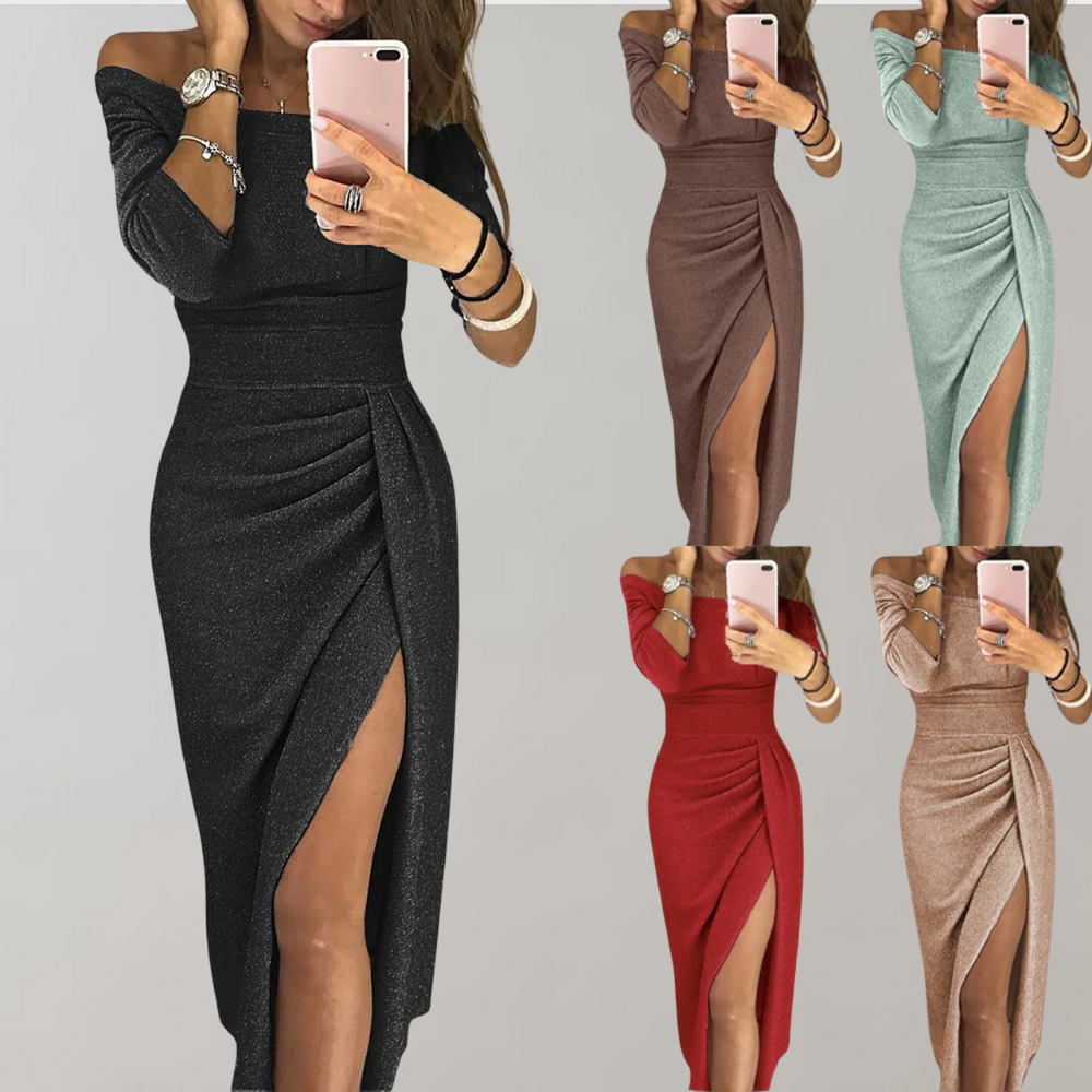 Side Slit Dress - Elegant Ladies Evening Gown