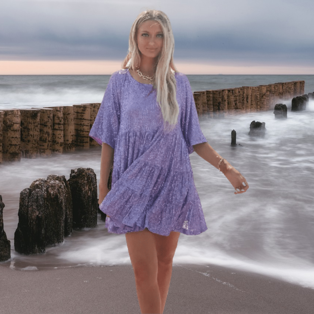 Sparkly party dress - elegant short ladies dress