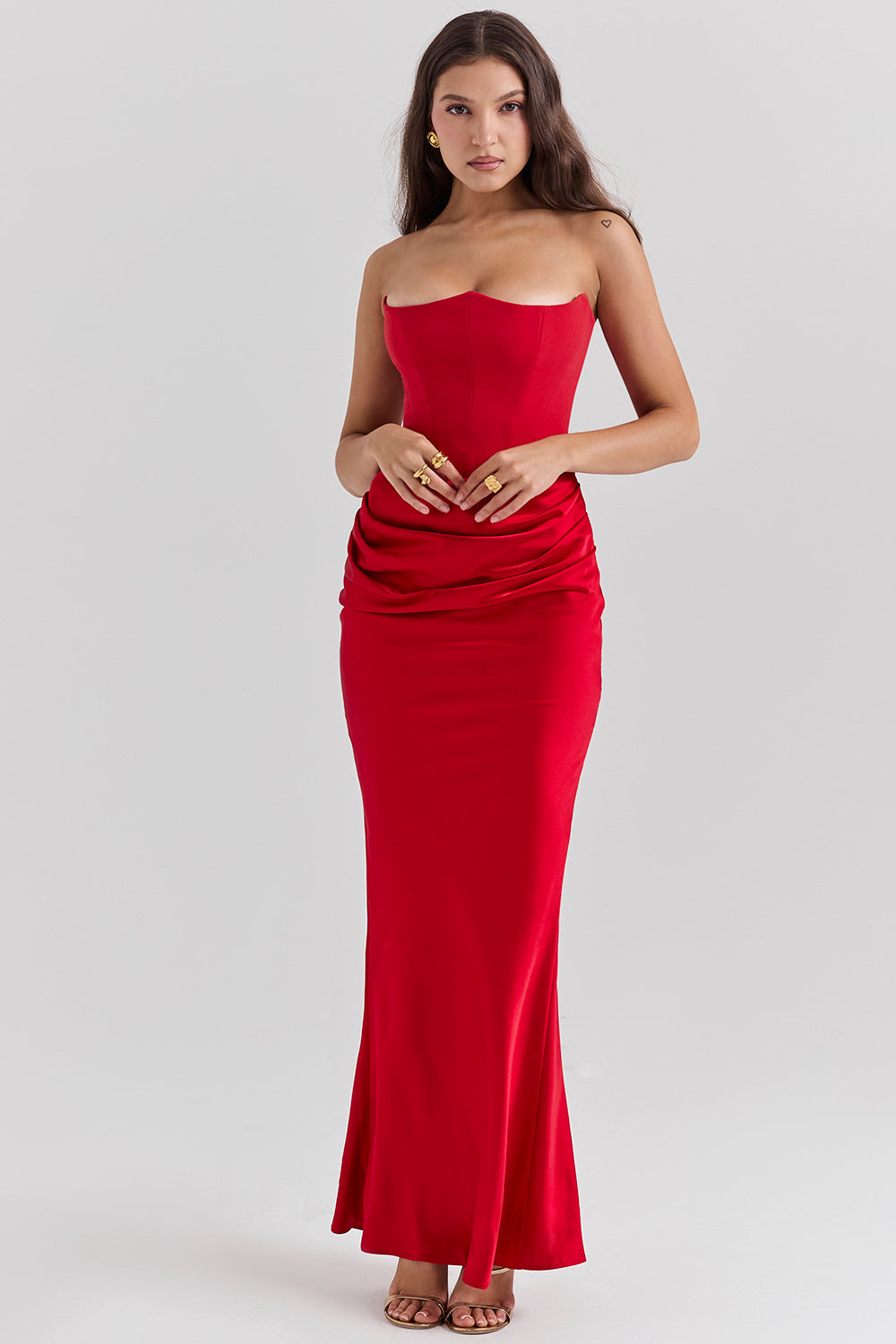 Strapless Corset Maxi Dress - Elegant Ladies Evening Gown