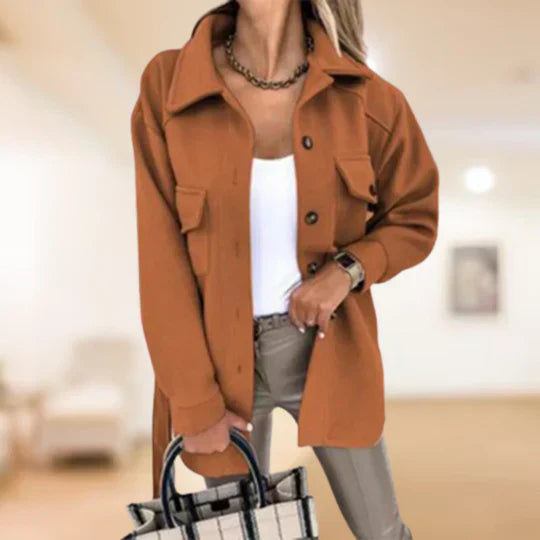 Stylish Belted Shirt Jacket - Versatile Ladies Outerwear
