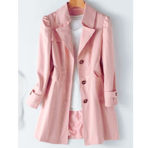 Trench Coat - Elegant Ladies Outerwear With Functional Design