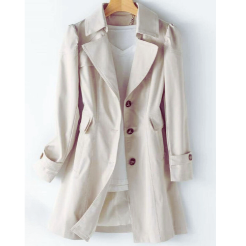 Trench Coat - Elegant Ladies Outerwear With Functional Design