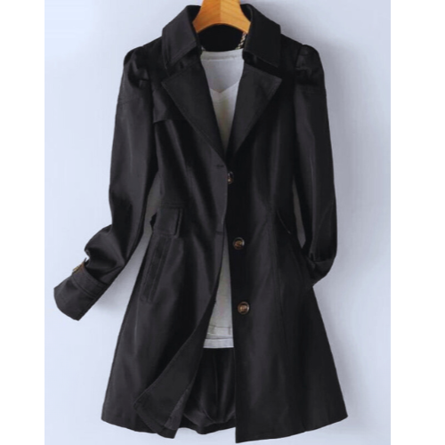 Trench Coat - Elegant Ladies Outerwear With Functional Design