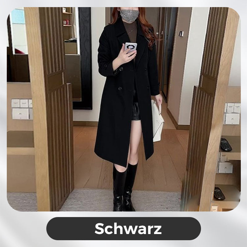 Trench coat - elegant warm ladies trench coat