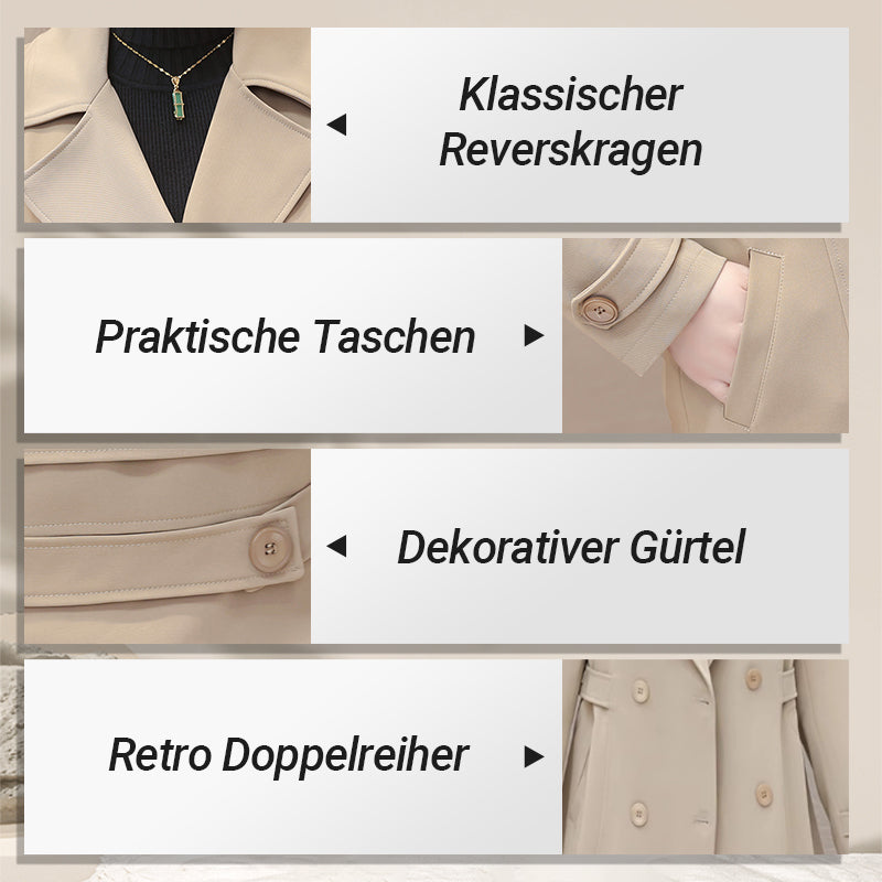 Trench coat - elegant warm ladies trench coat