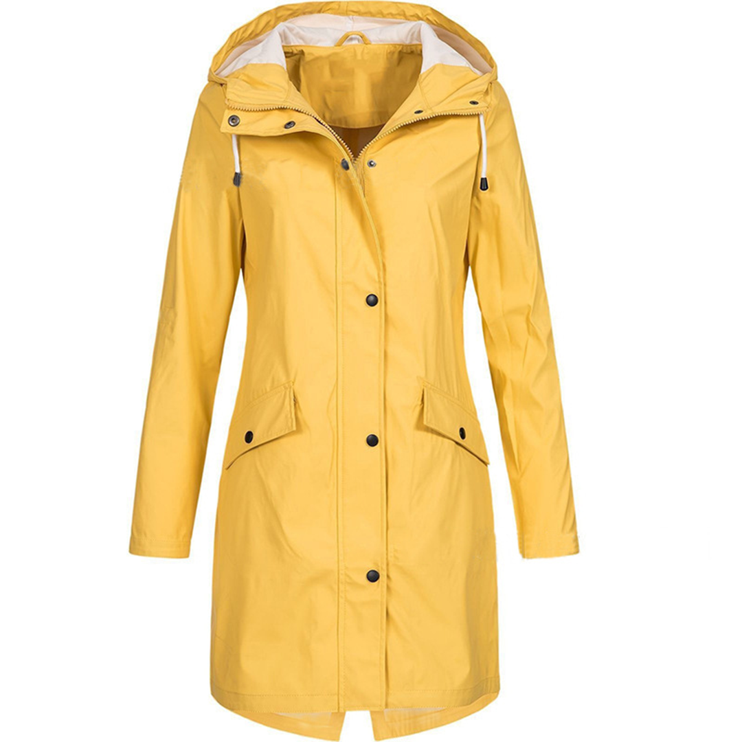 Waterproof Ladies Parka Coat - Stylish Long Rain Jacket