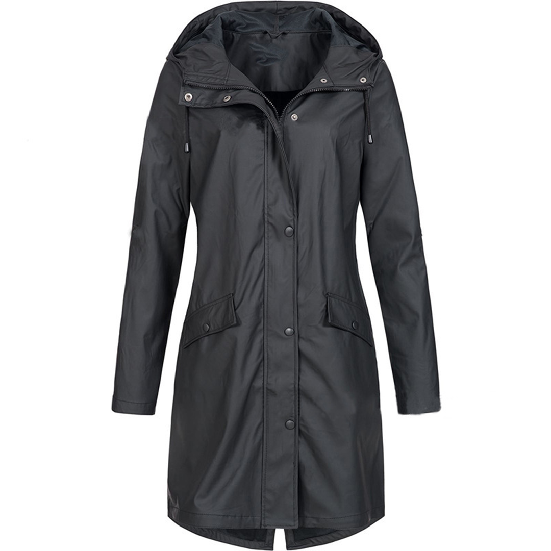 Waterproof Ladies Parka Coat - Stylish Long Rain Jacket