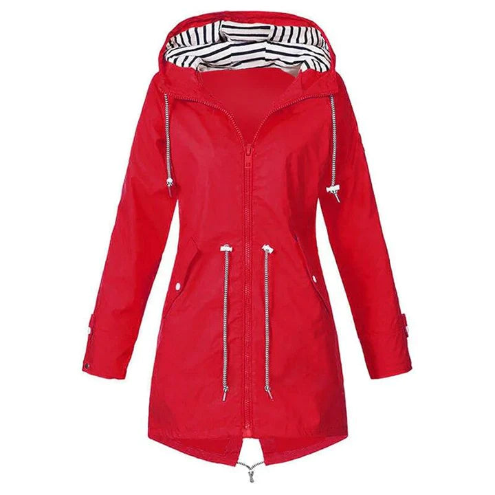 Waterproof Ladies Raincoat - Stylish Outdoor Jacket