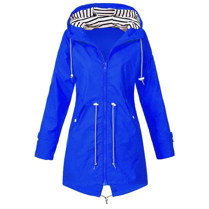 Waterproof Ladies Raincoat - Stylish Outdoor Jacket
