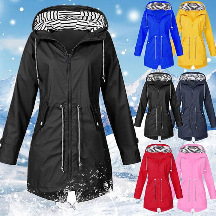 Waterproof Ladies Raincoat - Stylish Outdoor Jacket