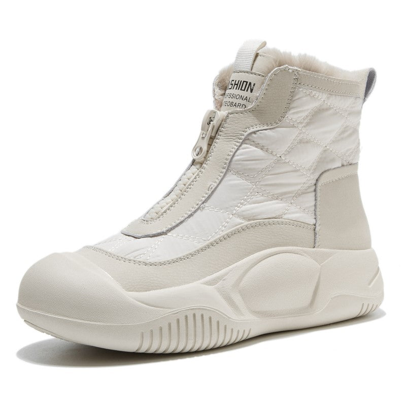 Waterproof retro snow boots - stylish insulated ladies footwear