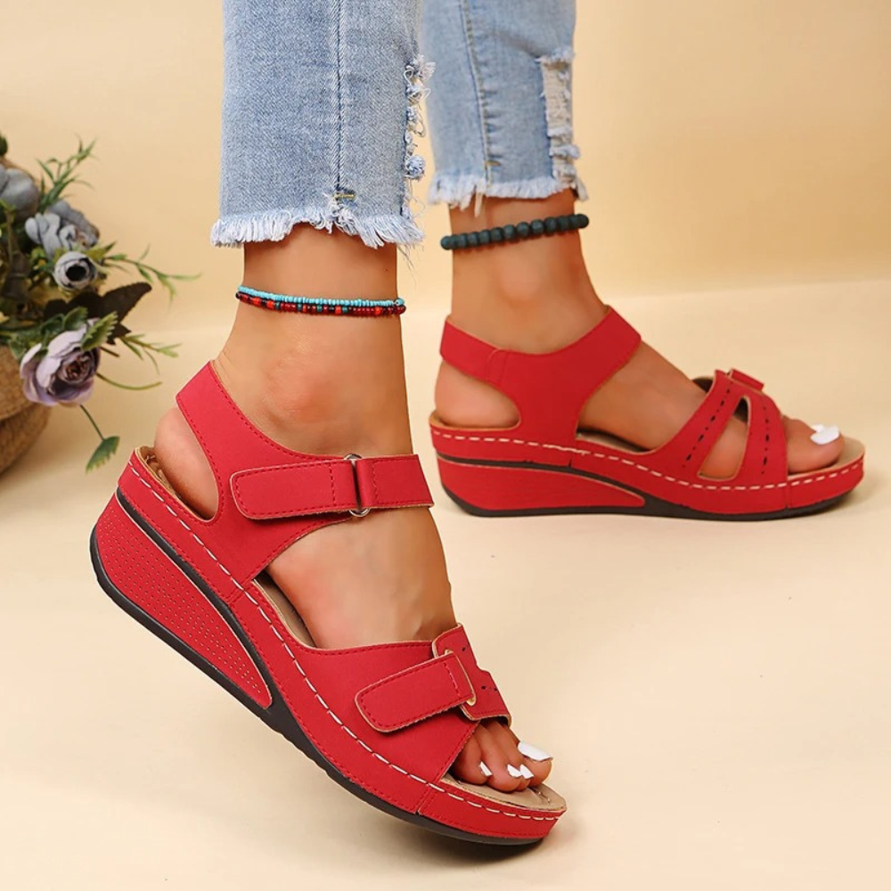 Wedge Heel Sandals - Cozy Orthopaedic Footwear For Ladies