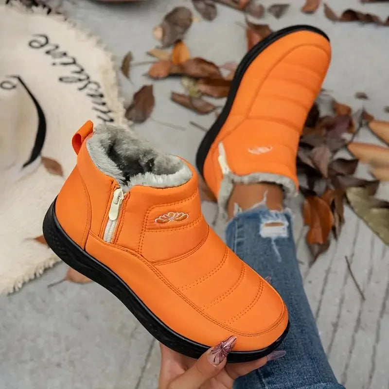 Winter boots - cosy ladies ankle boots with faux fur lining