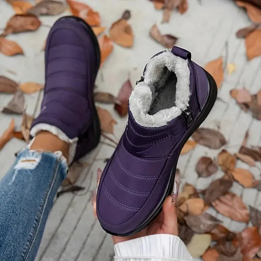 Winter boots - cosy ladies ankle boots with faux fur lining