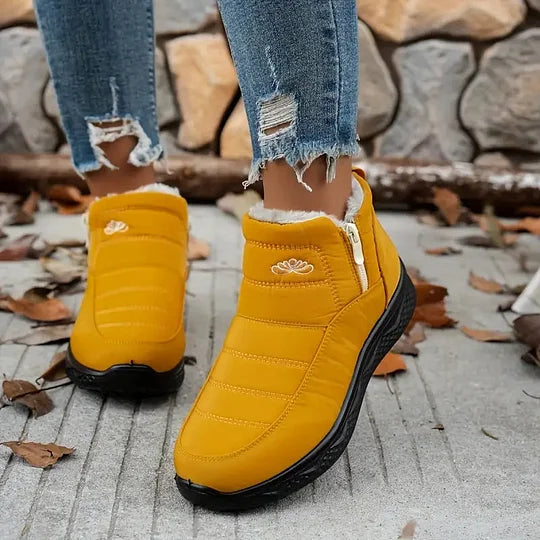 Winter boots - cosy ladies ankle boots with faux fur lining