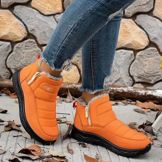Winter boots - cosy ladies ankle boots with faux fur lining