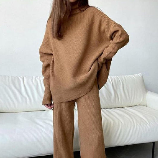 2-piece knitted lounge set - comfortable ladies homewear