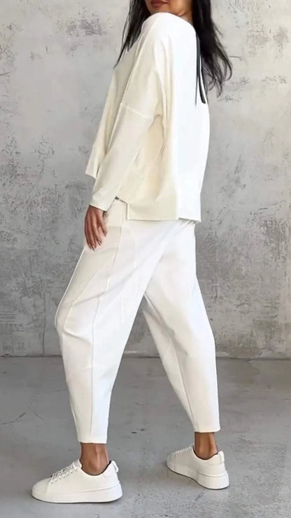 2-Piece Loungewear Set - Cozy Ladies Outfit For Relaxed Days