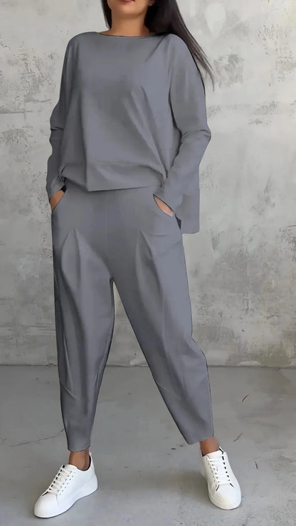 2-Piece Loungewear Set - Cozy Ladies Outfit For Relaxed Days