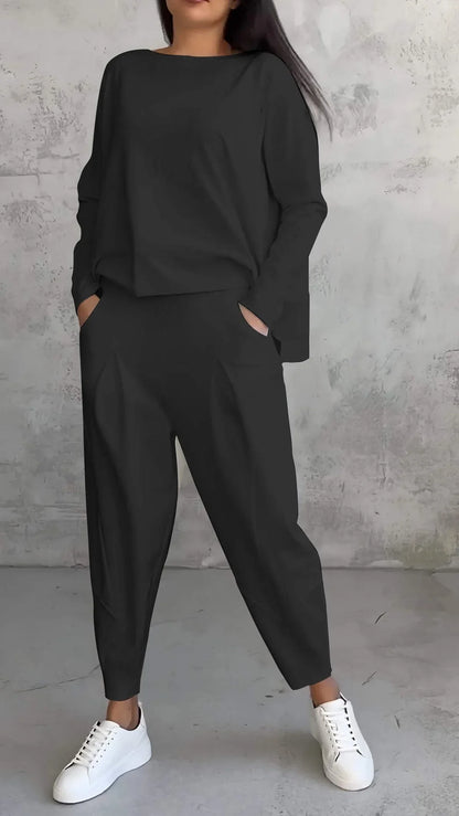 2-Piece Loungewear Set - Cozy Ladies Outfit For Relaxed Days
