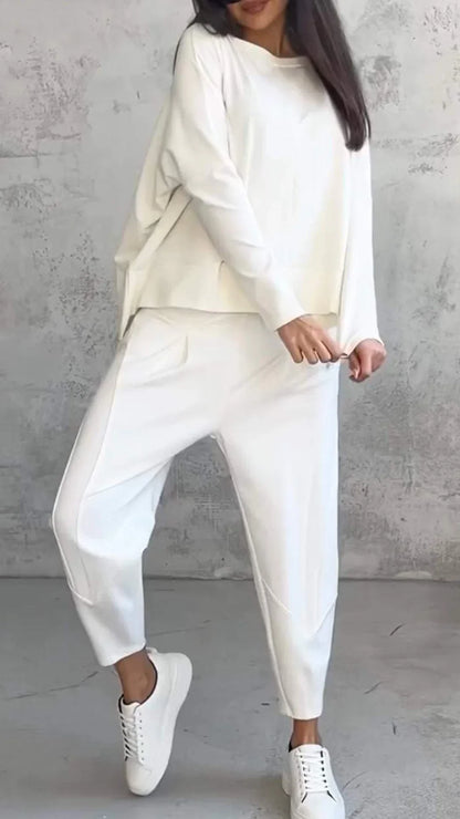 2-Piece Loungewear Set - Cozy Ladies Outfit For Relaxed Days