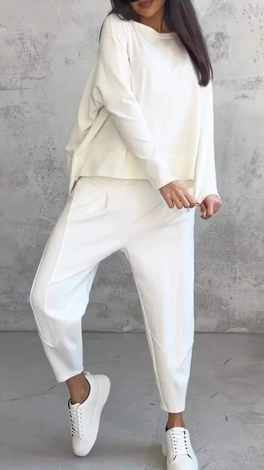2-Piece Loungewear Set - Cozy Ladies Outfit For Relaxed Days