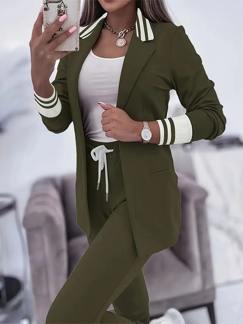 2-piece tailored lounge suit - stylish ladies blazer and trousers set