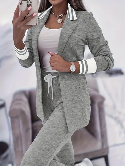 2-piece tailored lounge suit - stylish ladies blazer and trousers set