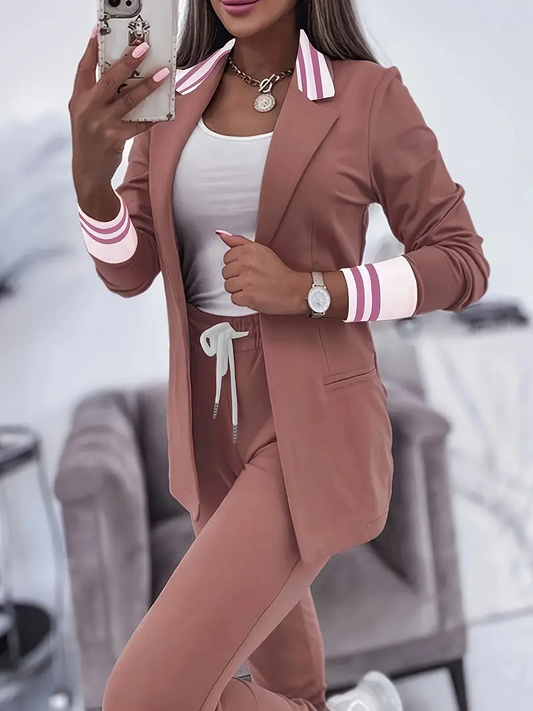 2-piece tailored lounge suit - stylish ladies blazer and trousers set