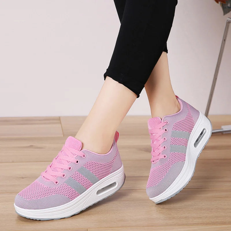 Air Cushion Sneakers - Cozy Ladies Trainers For Everyday Wear