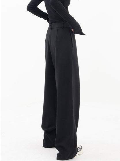 Asymmetric Wide Leg Trousers - Stylish Ladies Tailored Trousers