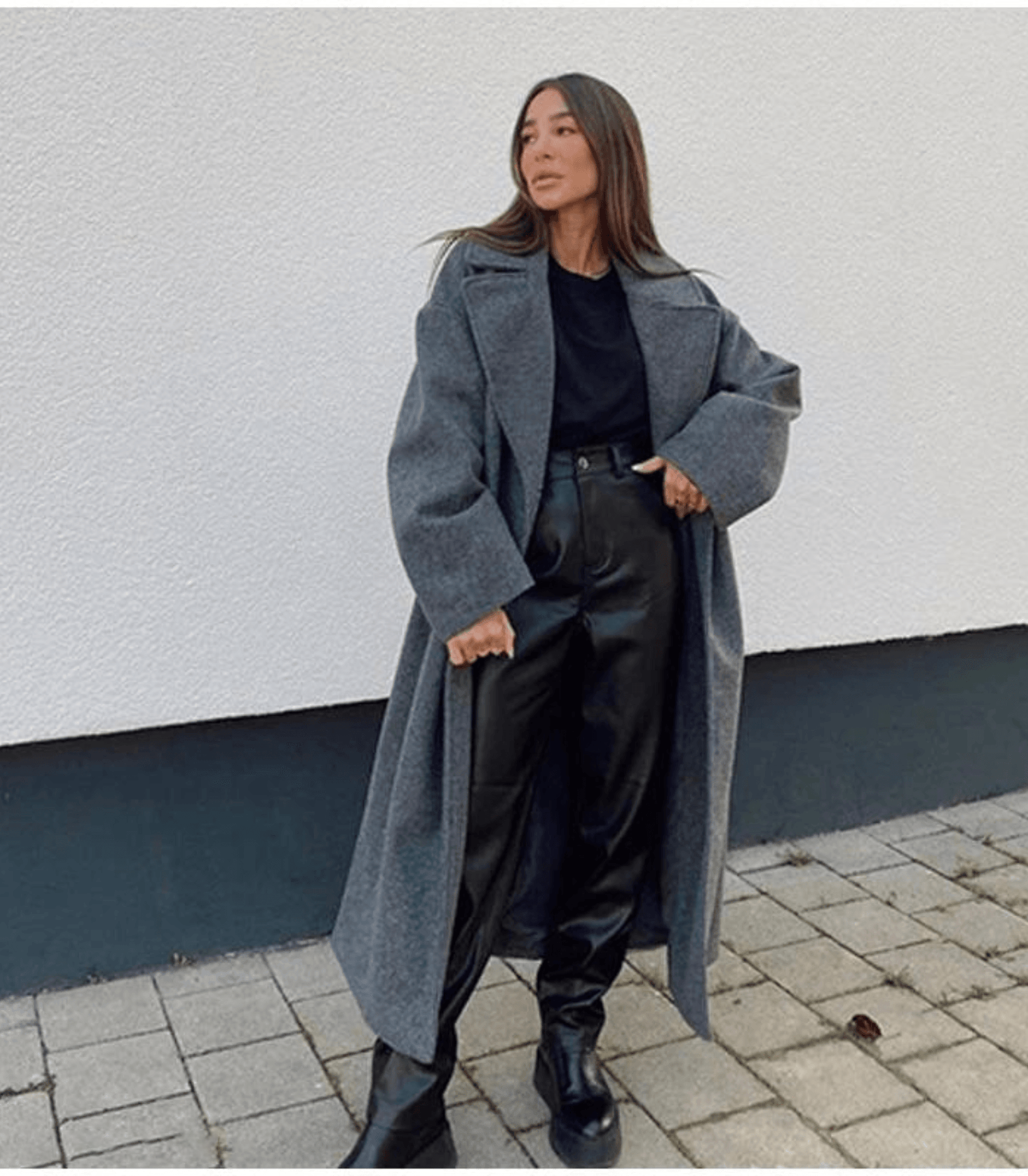 Classic winter coat - elegant ladies double-breasted overcoat