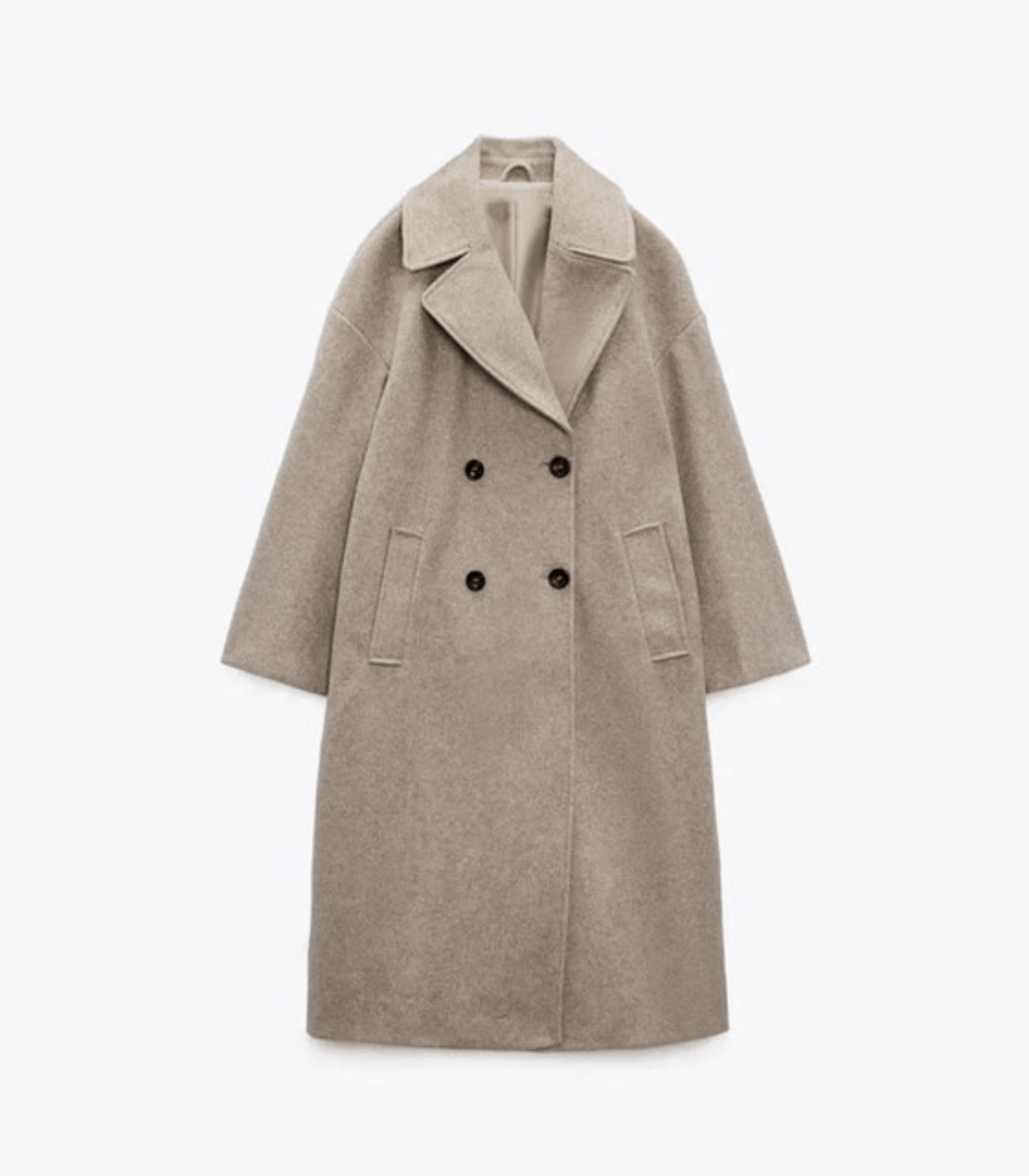 Classic winter coat - elegant ladies double-breasted overcoat