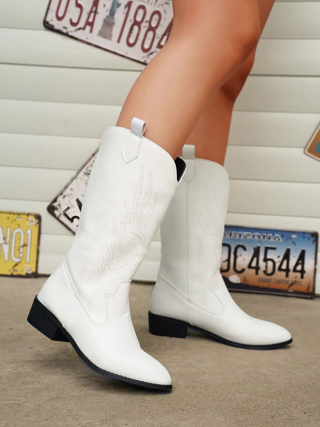 Cowboy Boots - Stylish Ladies Pu Leather Footwear With Soft Lining