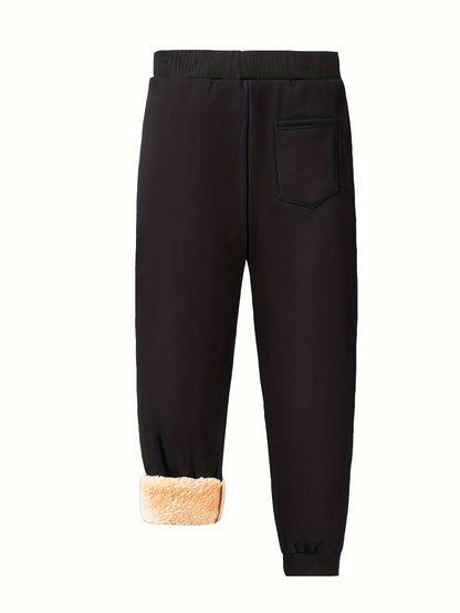 Cozy fleece joggers - warm ladies fleece-lined trousers