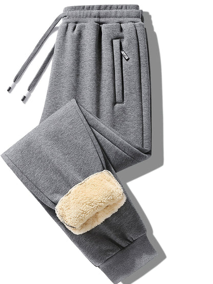 Cozy fleece joggers - warm ladies fleece-lined trousers