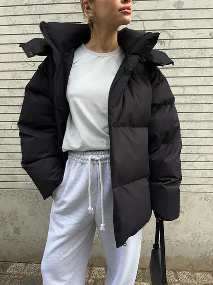 Cozy Puffer Jacket - Oversized Quilted Ladies Coat